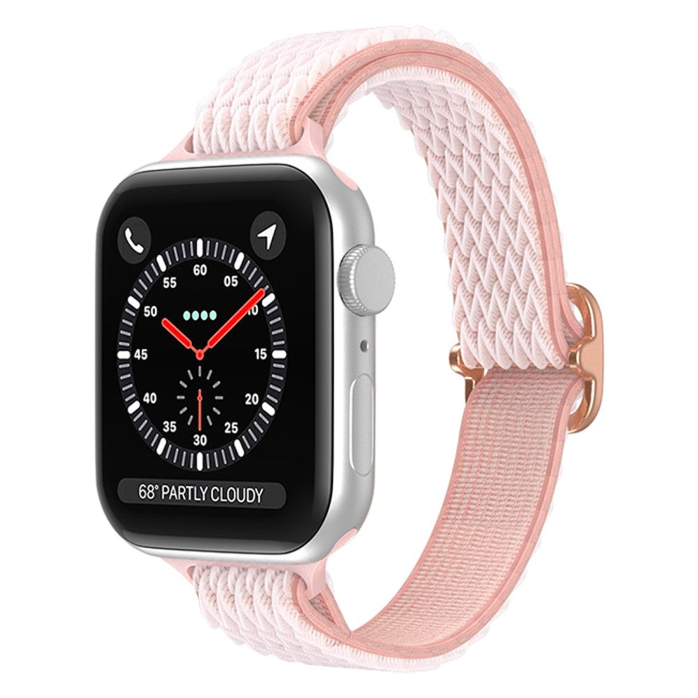 Helt vildt elegant Apple Watch Series 7 41mm Stof Urrem - Pink#serie_4