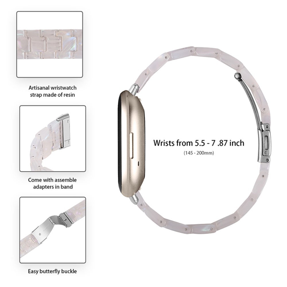 Vildt slidstærk Apple Watch Series 7 41mm  Urrem - Hvid#serie_1