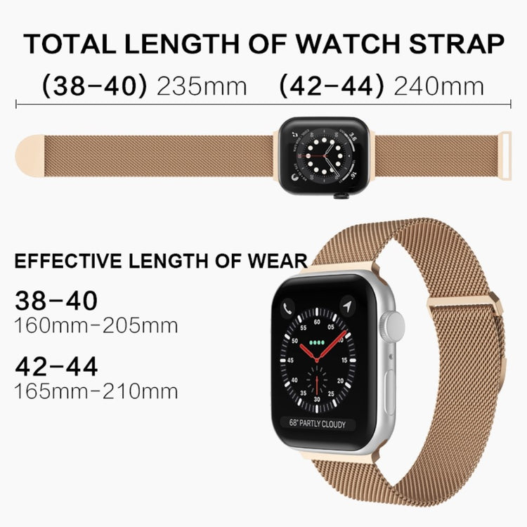 Rigtigt smuk Apple Watch Series 7 41mm Metal Urrem - Sort#serie_1