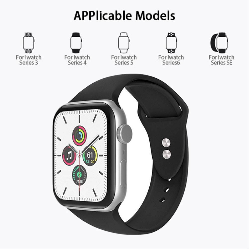 Flot Universal Apple Silikone Urrem - Grøn#serie_8