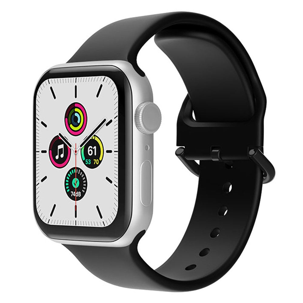 Rigtigt fed Universal Apple Silikone Urrem - Sort#serie_6