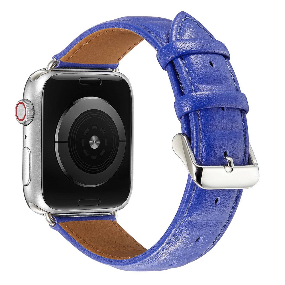 Mega smuk Universal Apple Ægte læder Rem - Blå#serie_5