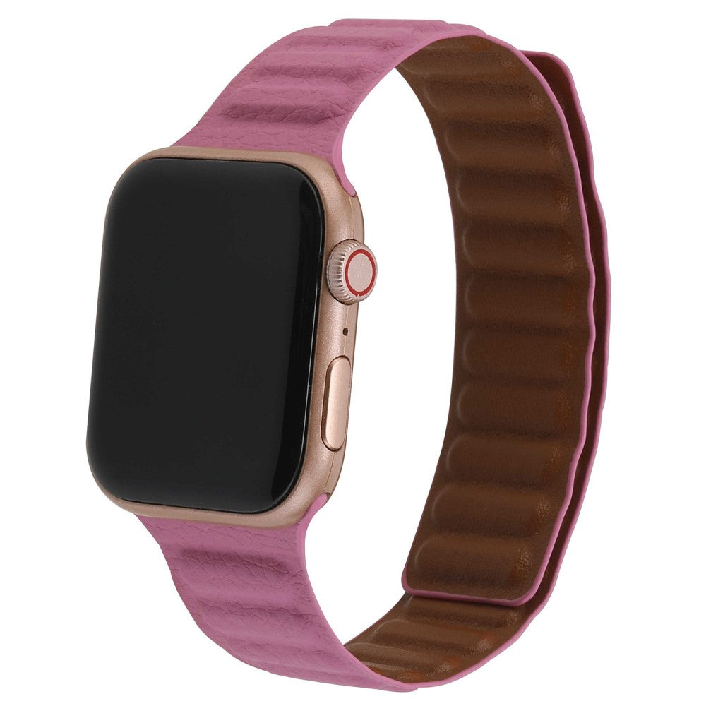 Helt vildt holdbart Universal Apple Ægte læder Urrem - Pink#serie_10