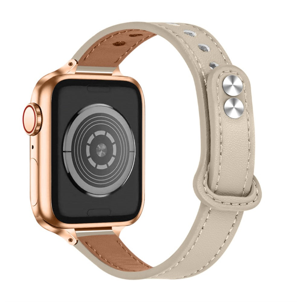 Solid Universal Apple Ægte læder Rem - Hvid#serie_7