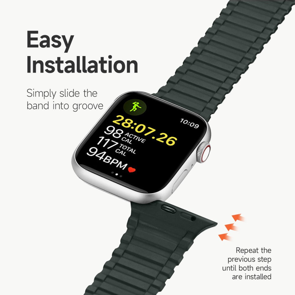 Tidsløst Universal Apple Silikone Rem - Grøn#serie_3