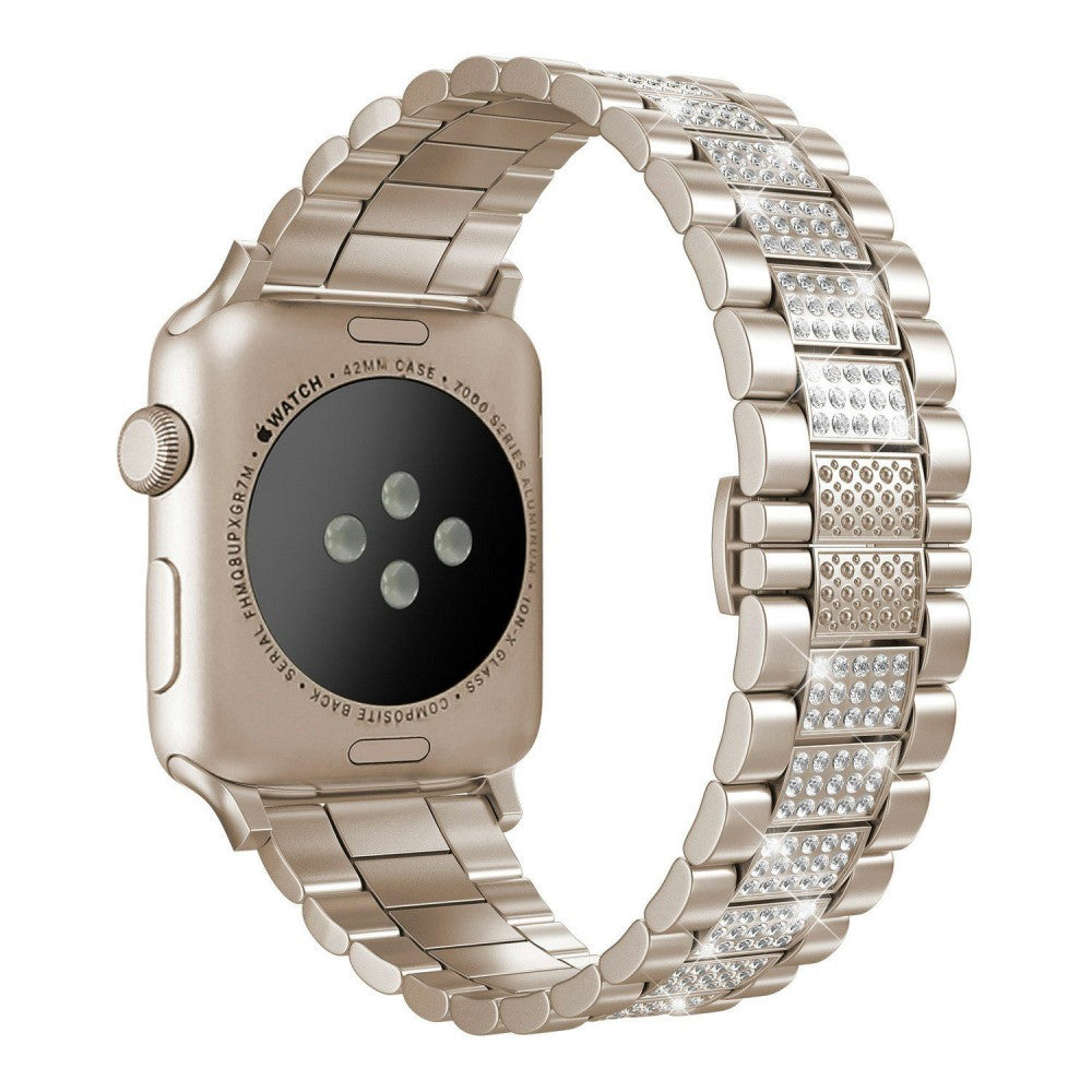 Helt vildt slidstærk Universal Apple Metal og Rhinsten Rem - Guld#serie_2