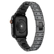 Pour Apple Watch Series 7 45mm Bracelet en métal et pierres précieuses fort.