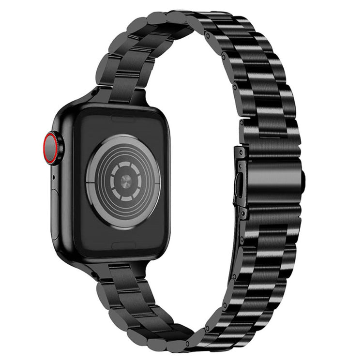 Rigtigt slidstærk Apple Watch Series 7 45mm Metal Rem - Sort#serie_4