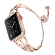 Pour Apple Watch Series 7 45mm Bracelet en métal et strass solide