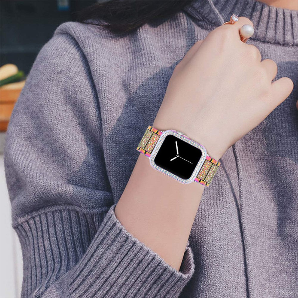 Apple Watch Series 7 45mm Metal Rem med Cover - Flerfarvet#serie_8