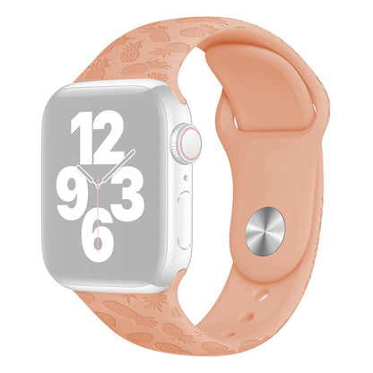 Super kønt Apple Watch Series 7 45mm Silikone Rem - Pink#serie_7