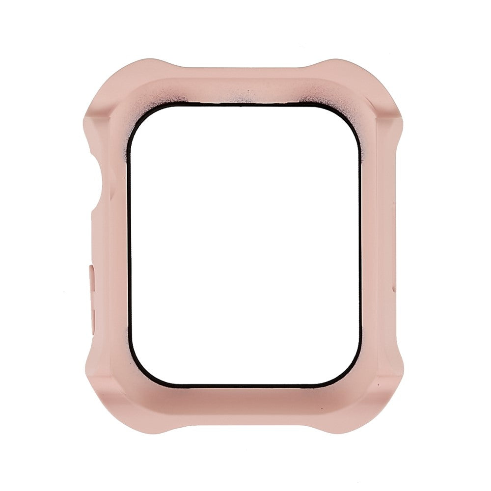 Fed Apple Watch Series 7 45mm Cover med Skærmbeskytter i Plastik og Hærdet Glas - Pink#serie_4