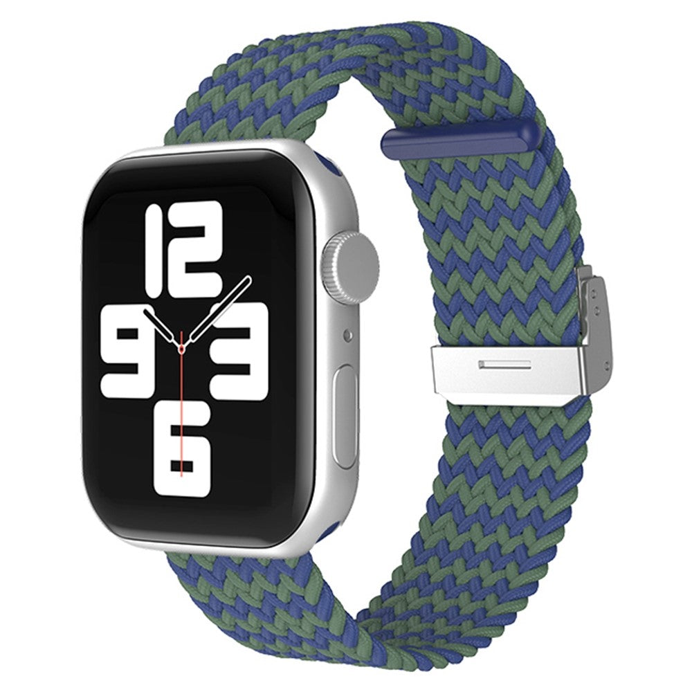 Rigtigt hårdfør Apple Watch Series 7 45mm Stof Urrem - Grøn#serie_1