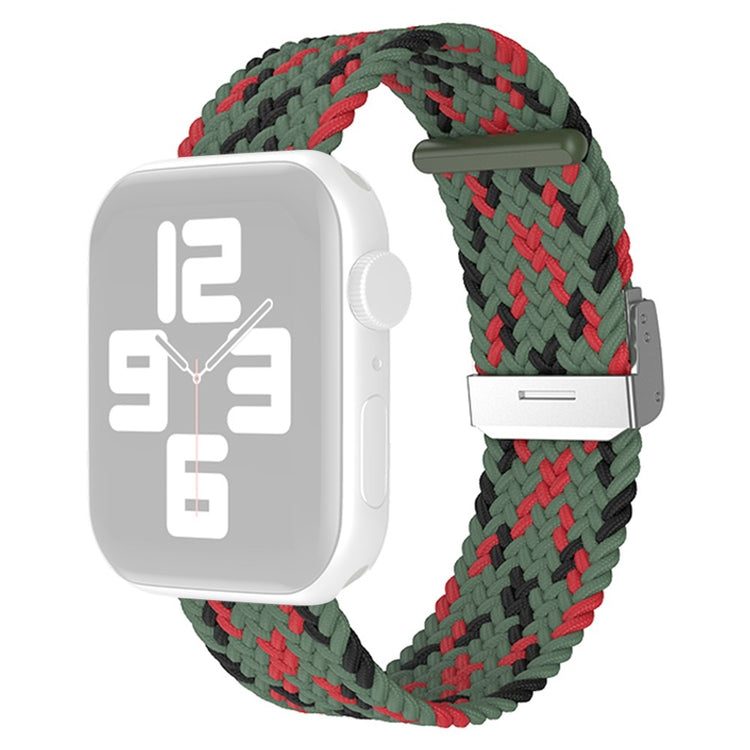 Rigtigt slidstærk Apple Watch Series 7 45mm Nylon Rem - Grøn#serie_14