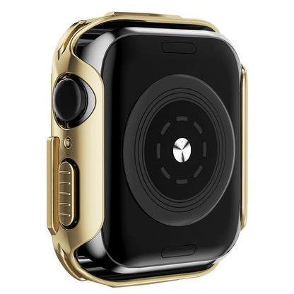 Rigtigt Fint Apple Watch Series 7 45mm Cover med Skærmbeskytter i Plastik og Hærdet Glas - Guld#serie_4