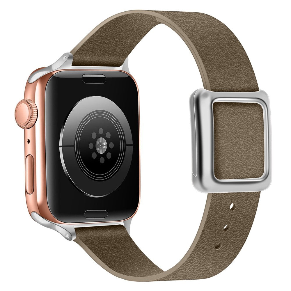 Helt vildt holdbart Universal Apple Ægte læder Rem - Brun#serie_8