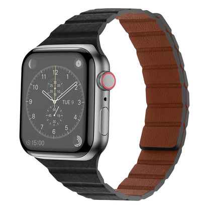 Pænt Universal Apple Ægte læder Urrem - Sort#serie_1