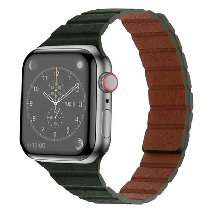 Pænt Universal Apple Ægte læder Urrem - Grøn#serie_3