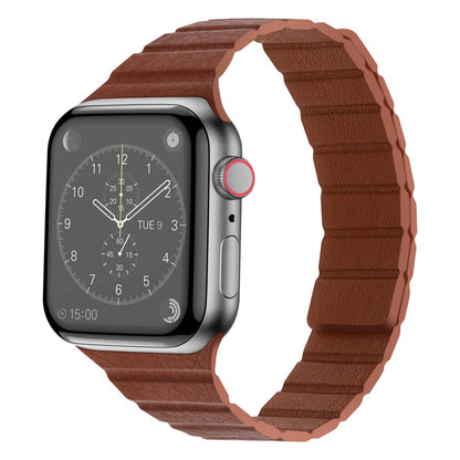 Pænt Universal Apple Ægte læder Urrem - Brun#serie_5