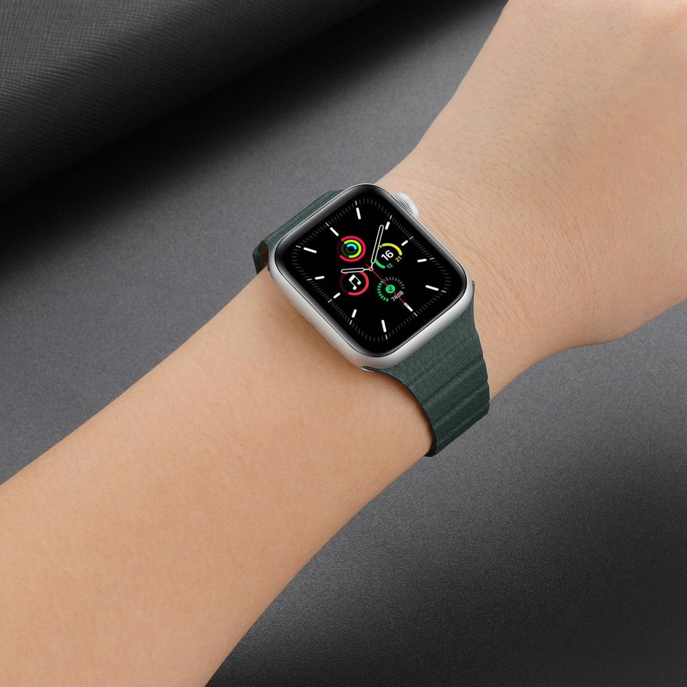 Pænt Universal Apple Ægte læder Urrem - Brun#serie_5