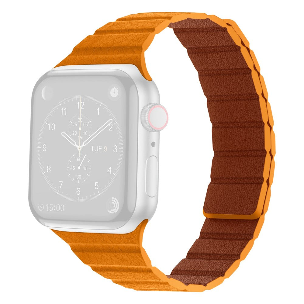 Meget godt Universal Apple Ægte læder Rem - Orange#serie_7