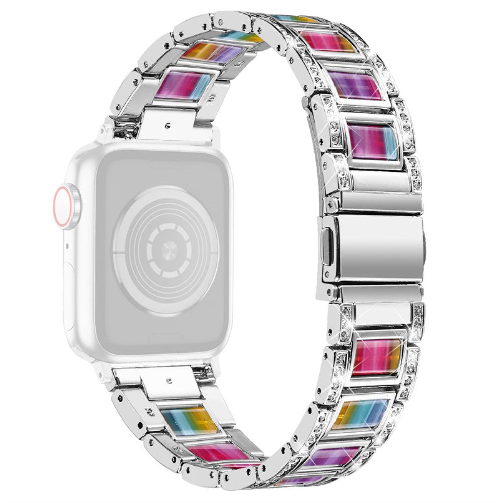Rigtigt pænt Universal Apple Metal og Rhinsten Rem - Flerfarvet#serie_8