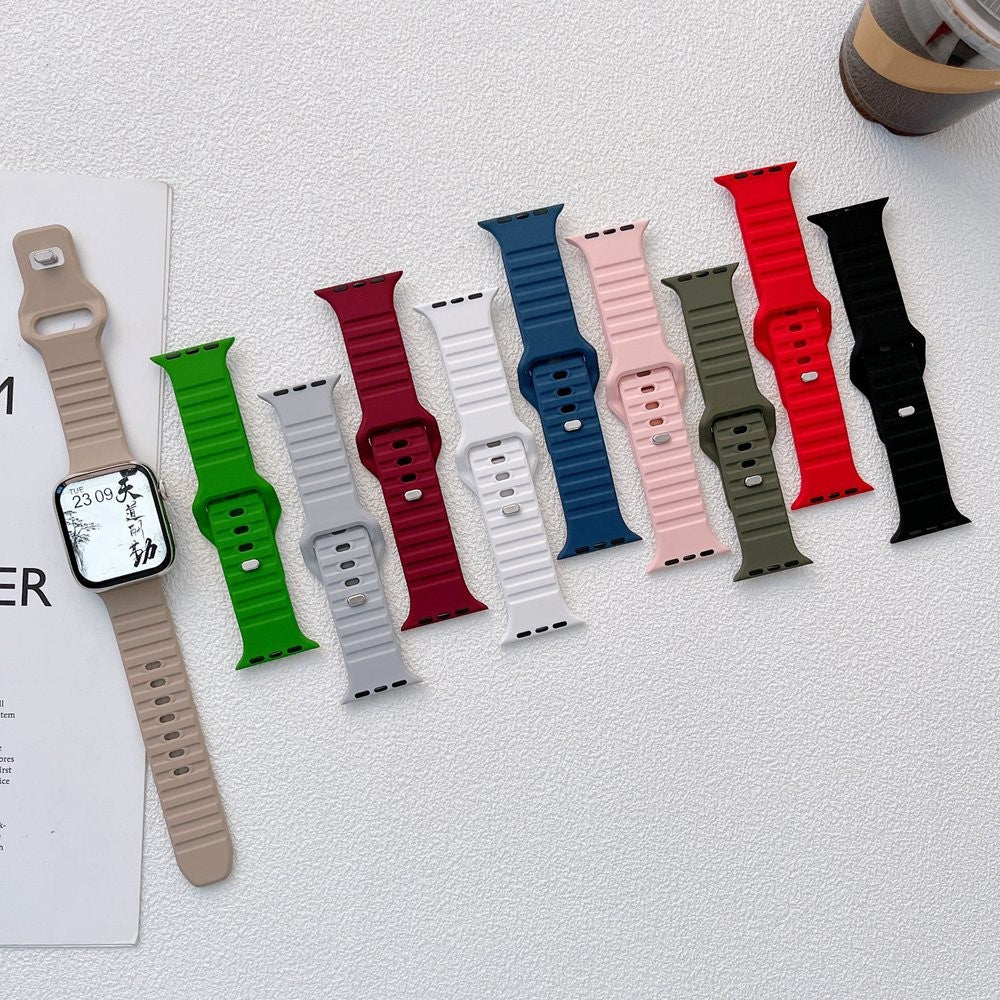 Vildt holdbart Universal Apple Silikone Urrem - Rød#serie_5