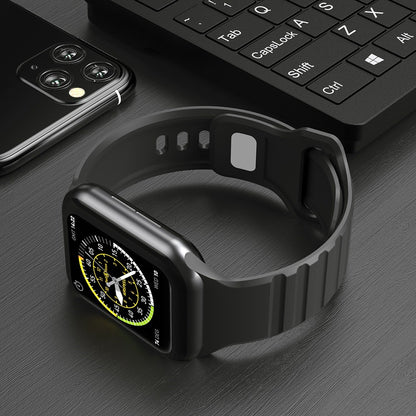 Vildt holdbart Universal Apple Silikone Urrem - Sølv#serie_7
