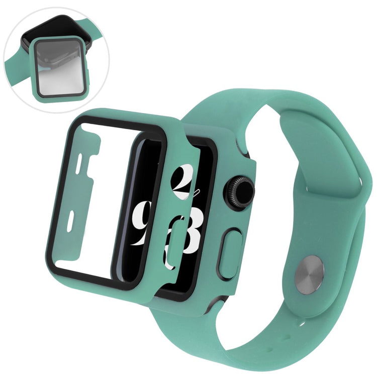 Vildt Fed Apple Watch Ultra Cover med Skærmbeskytter i Plastik og Hærdet Glas - Grøn#serie_14