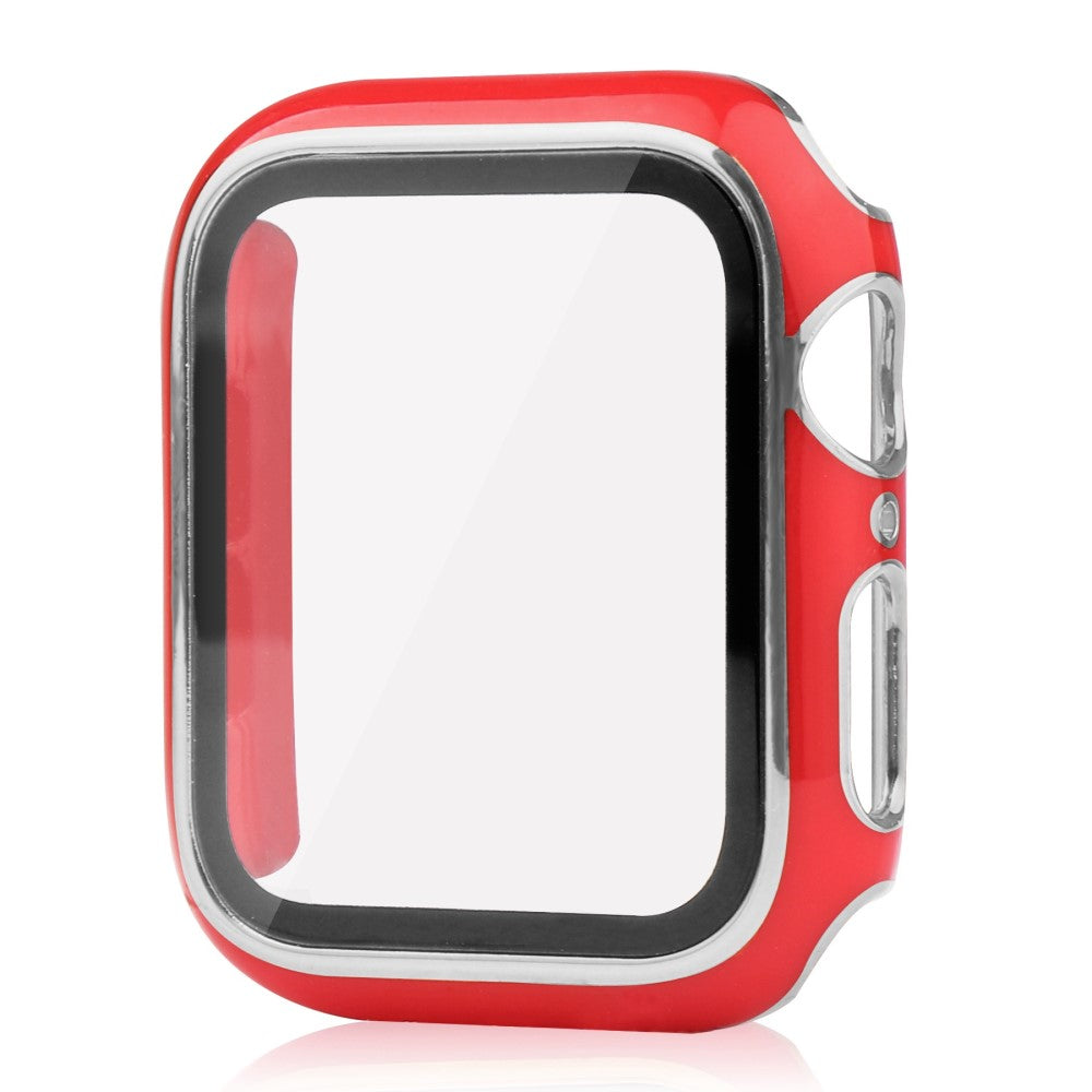 Apple Watch Ultra Plastik Cover med Cover og Hærdet Glas - Rød#serie_8