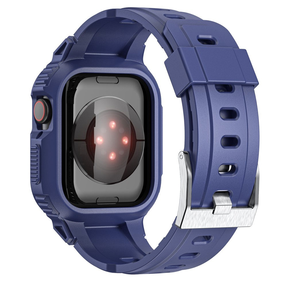 Rigtigt hårdfør Apple Watch Ultra Silikone Rem - Blå#serie_4