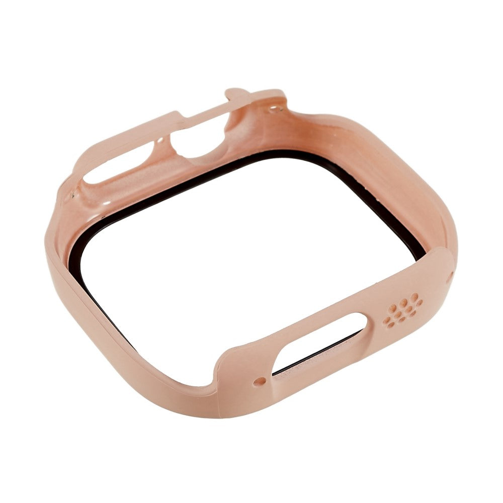 Vildt Godt Apple Watch Ultra Cover med Skærmbeskytter i Plastik og Hærdet Glas - Pink#serie_8