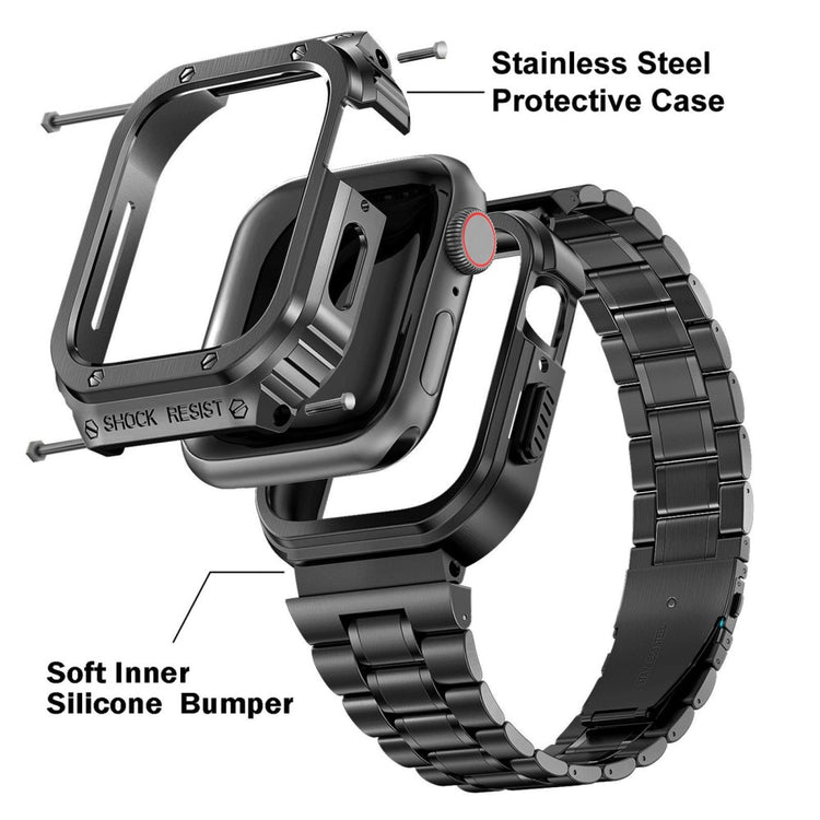 Supercool Metal Universal Rem passer til Apple Smartwatch - Sort#serie_4