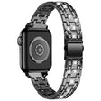 Méga confortable Universel Apple Sangle en métal et strass
