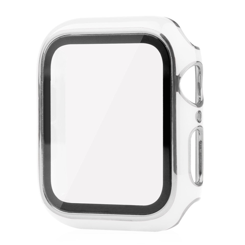 Apple Watch Series 8 (41mm) / Apple Watch Series 7 41mm Plastik Cover med Cover og Hærdet Glas - Hvid#serie_3