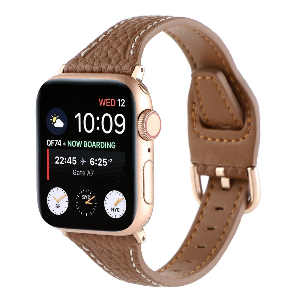 Super fed Universal Apple Ægte læder Rem - Brun#serie_6