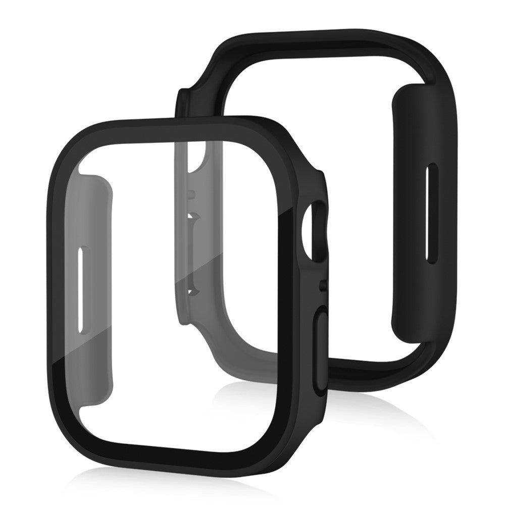 Mega Flot Apple Watch Series 8 (41mm) / Apple Watch Series 7 41mm Cover med Skærmbeskytter i Plastik og Hærdet Glas - Sort#serie_1