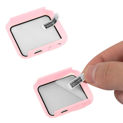Apple Watch Series 8 (45mm) / Apple Watch Series 7 45mm Plastik Rem med Cover og Hærdet Glas - Pink#serie_11