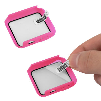 Apple Watch Series 8 (45mm) / Apple Watch Series 7 45mm Plastik Rem med Cover og Hærdet Glas - Pink#serie_14