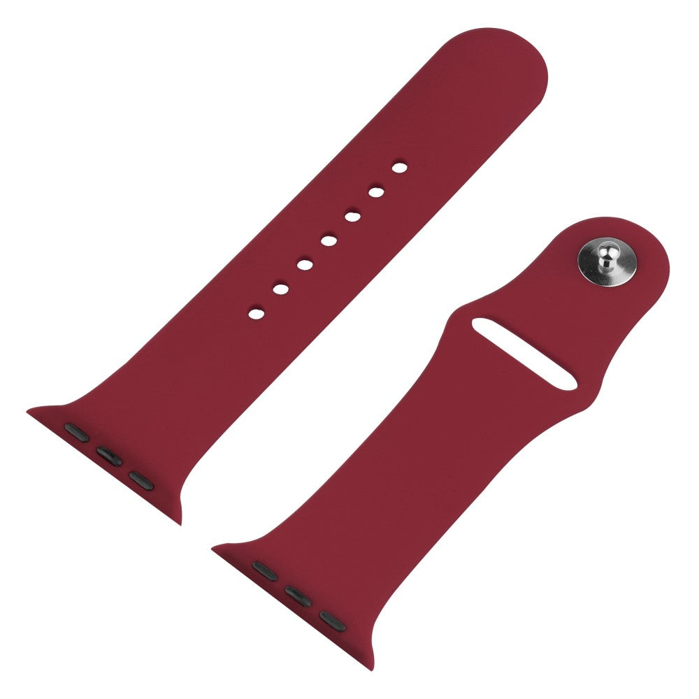 Apple Watch Series 8 (45mm) / Apple Watch Series 7 45mm Plastik Rem med Cover og Hærdet Glas - Rød#serie_3