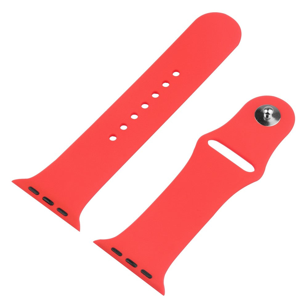 Apple Watch Series 8 (45mm) / Apple Watch Series 7 45mm Plastik Rem med Cover og Hærdet Glas - Rød#serie_4