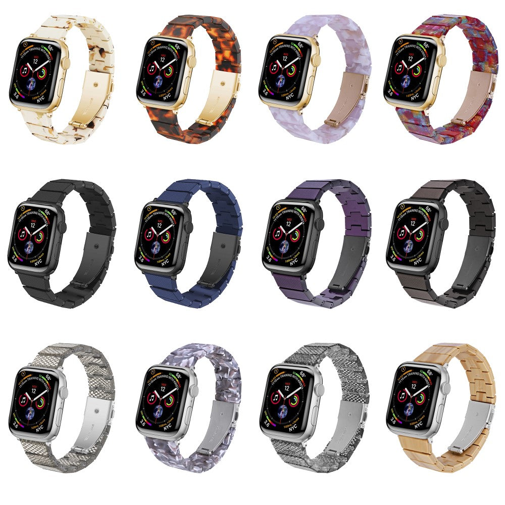 Meget Fed Plastik Universal Rem passer til Apple Smartwatch - Sort#serie_7