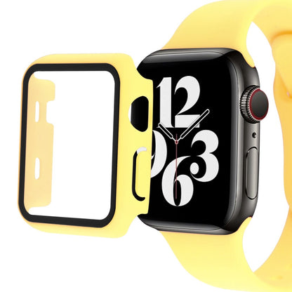 Meget Godt Universal Apple Cover med Skærmbeskytter i Plastik og Hærdet Glas - Gul#serie_12