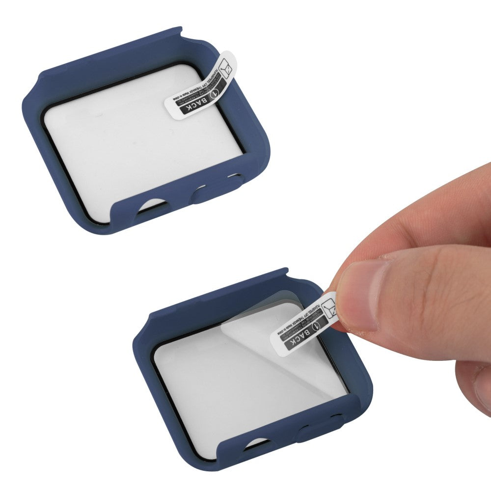 Meget Godt Universal Apple Cover med Skærmbeskytter i Plastik og Hærdet Glas - Blå#serie_13