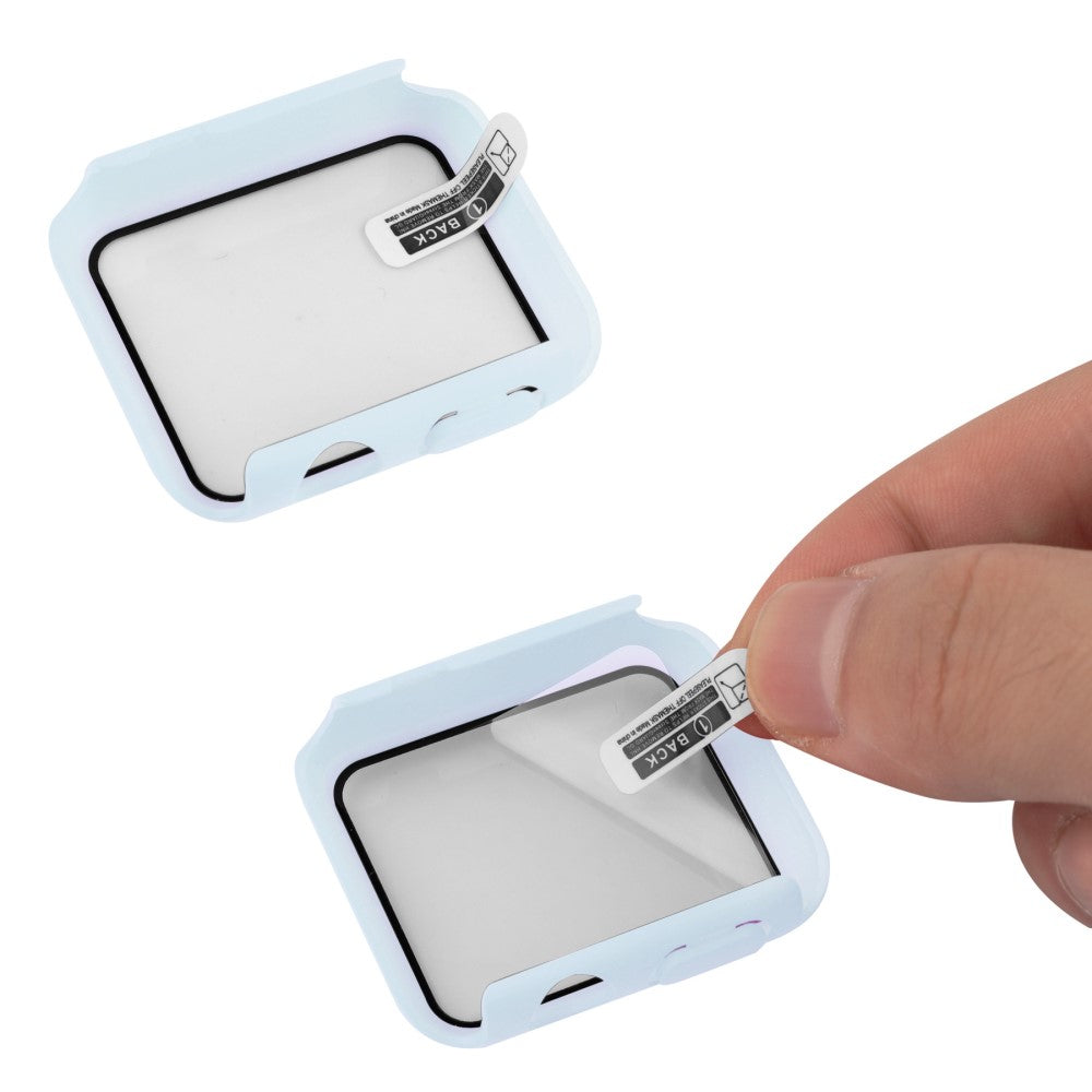 Meget Godt Universal Apple Cover med Skærmbeskytter i Plastik og Hærdet Glas - Blå#serie_6