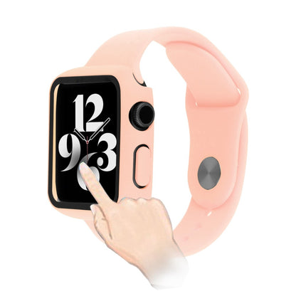 Meget Godt Universal Apple Cover med Skærmbeskytter i Plastik og Hærdet Glas - Pink#serie_8