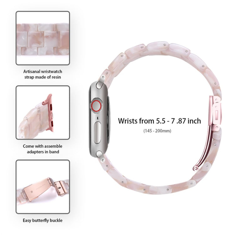 Apple Watch Series 1-3 42mm Metal Rem med Cover - Pink#serie_11