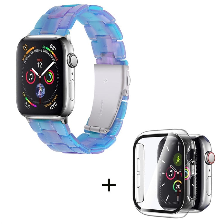 Apple Watch Series 1-3 42mm Metal Rem med Cover - Blå#serie_25