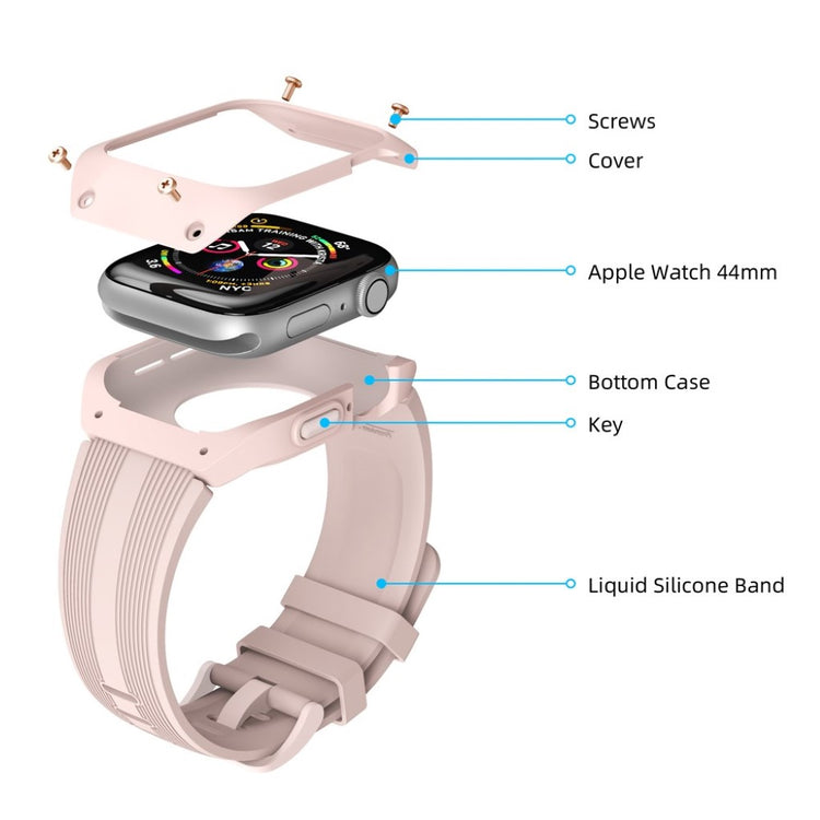 Vildt nydelig Apple Watch Series 1-3 42mm Silikone Rem - Pink#serie_3