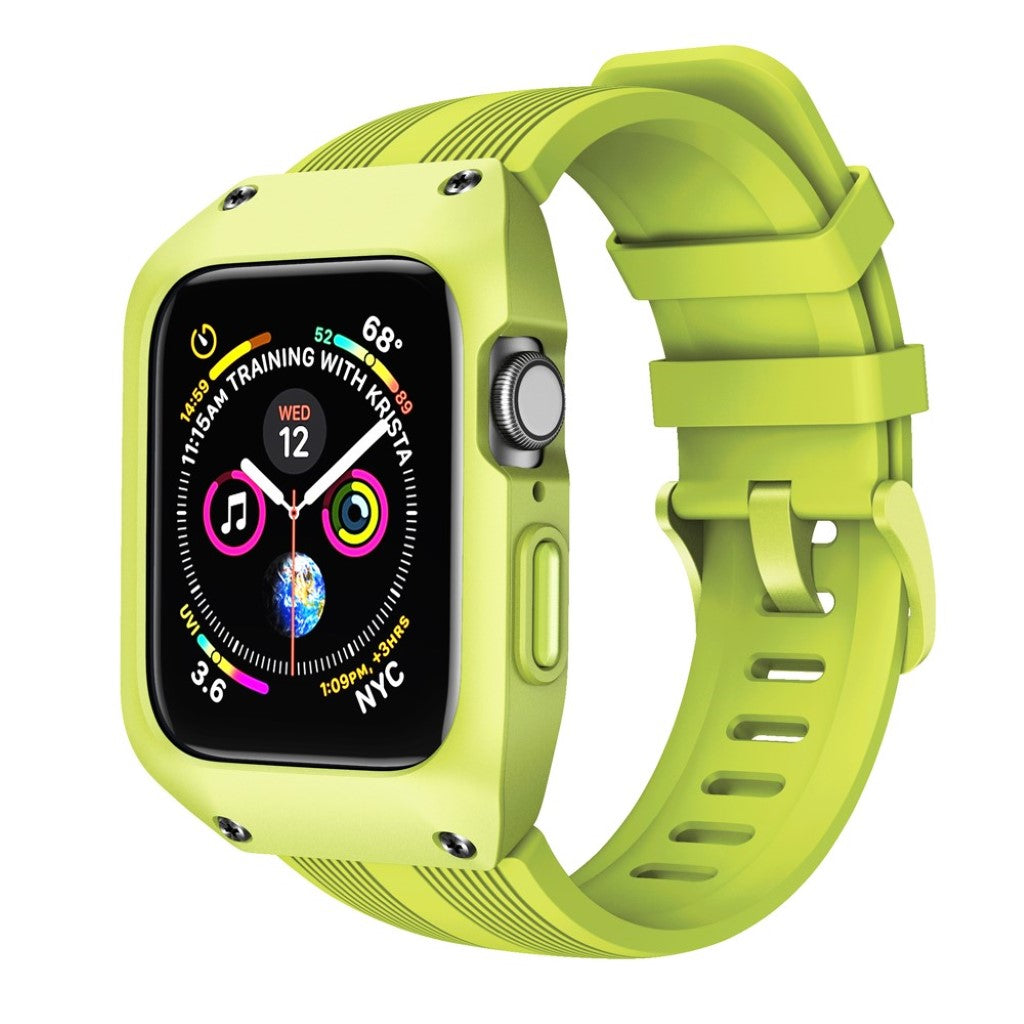 Vildt nydelig Apple Watch Series 1-3 42mm Silikone Rem - Grøn#serie_5